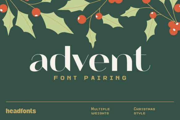 Advent Font Pairing: Festive Elegance Meets Modern Geometry