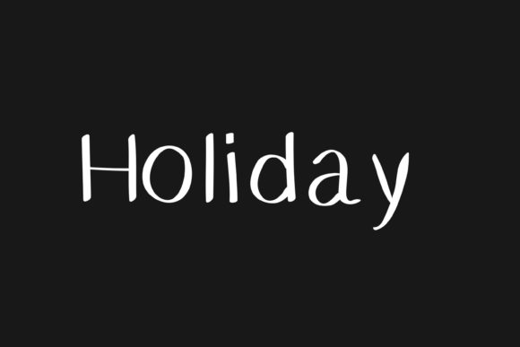 Holiday Font: A Charming Handwritten Style for Elegant Designs