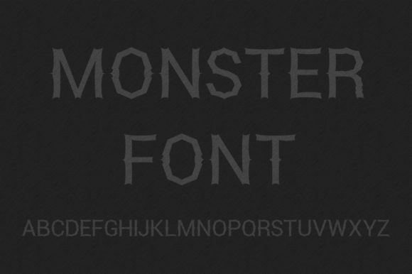 Monster Font with Black Background: A Bold Design Choice